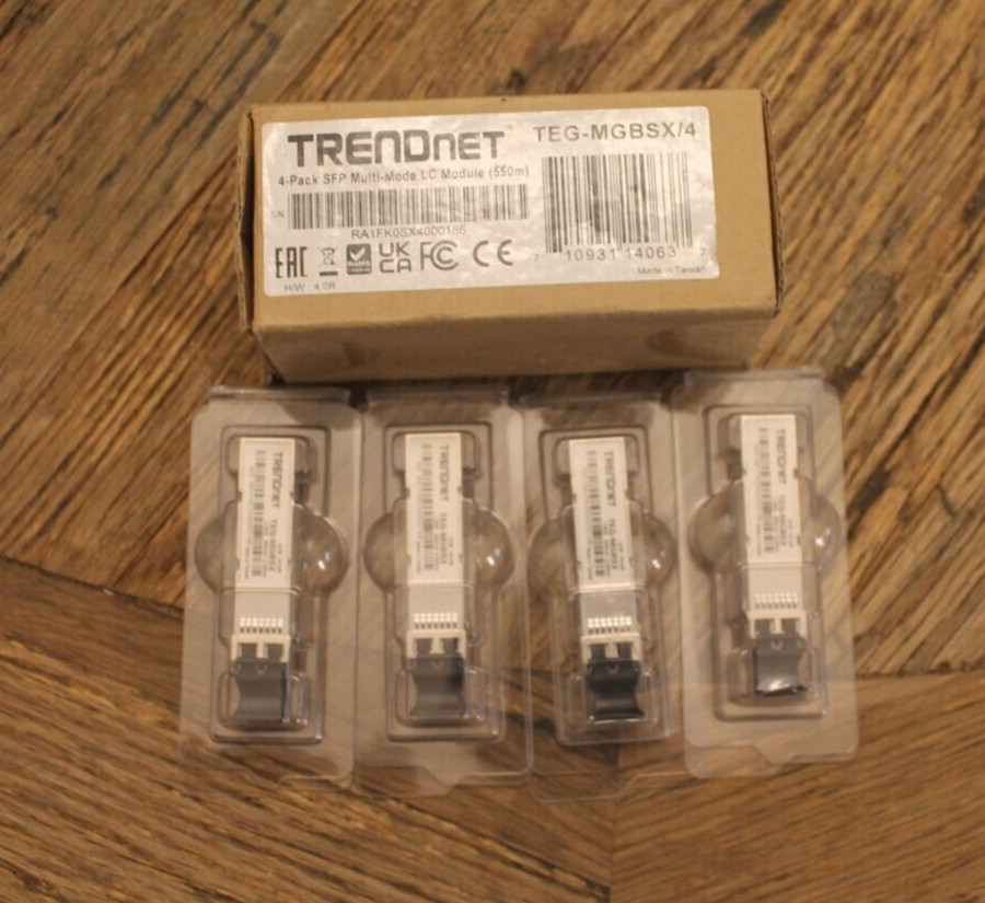 TRENDnet TEG-MGBSX/4 4-Pack SFP Multi-Mode LC Module (550m)