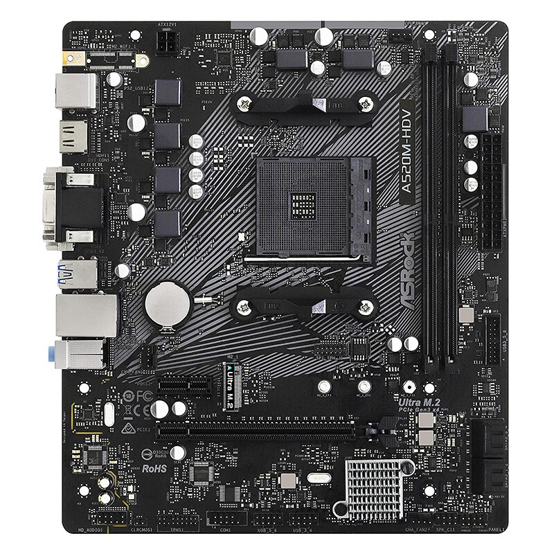For ASROCK A520M-HDV Motherboard AMD AM4 DDR4 M-ATX Mainboard