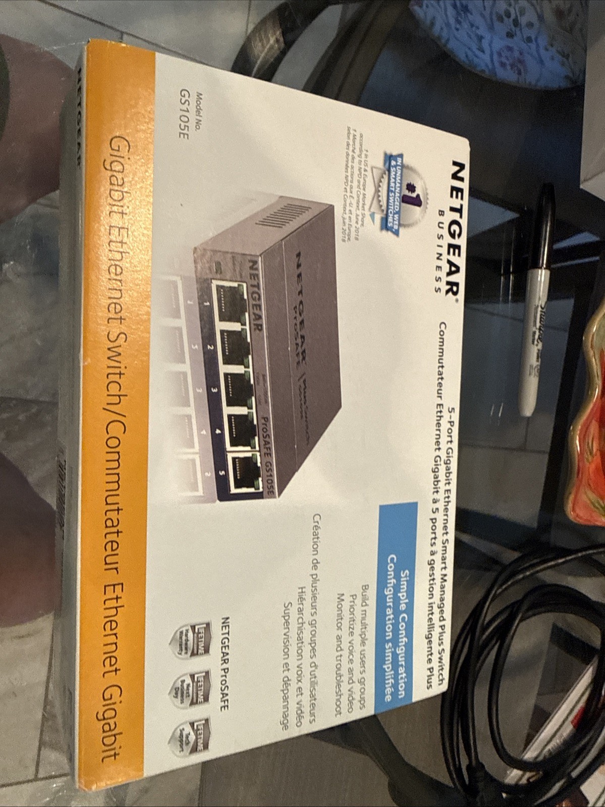 NetGear  ProSafe Plus (GS105E-100NAS) 5-Ports External Ethernet Switch
