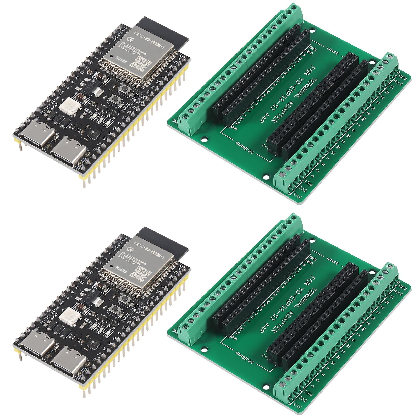 2Sets ESP32 S3 Development Board 2.4G WiFi BT Module Internet of Things ESP32...