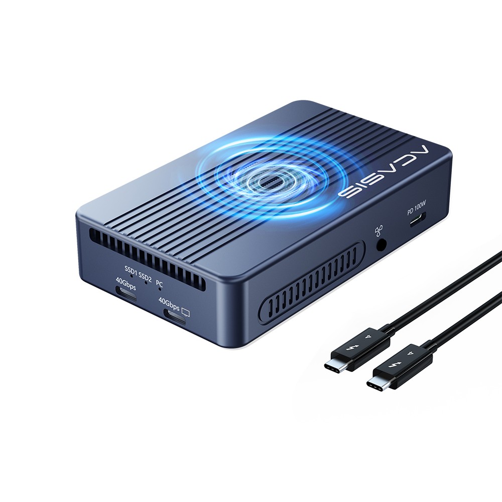 ACASIS Thunderbolt 4 Dual NVMe SSD RAID Enclosure Dock for Mac 40Gbps Hub