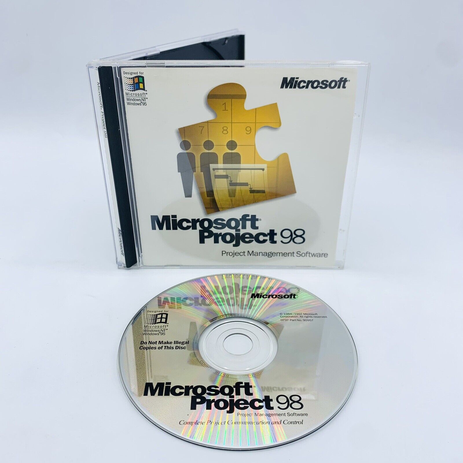 Microsoft Project 98 Project Management Software w/ Key TESTED, Fast 