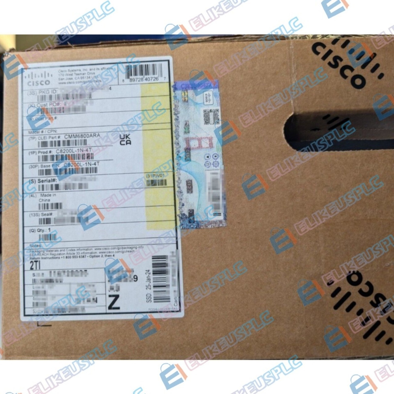 C8200L-1N-4T Cisco Router w/ 1 NIM slot,4x 1Gb JR45 Brand New Expedited Shipping