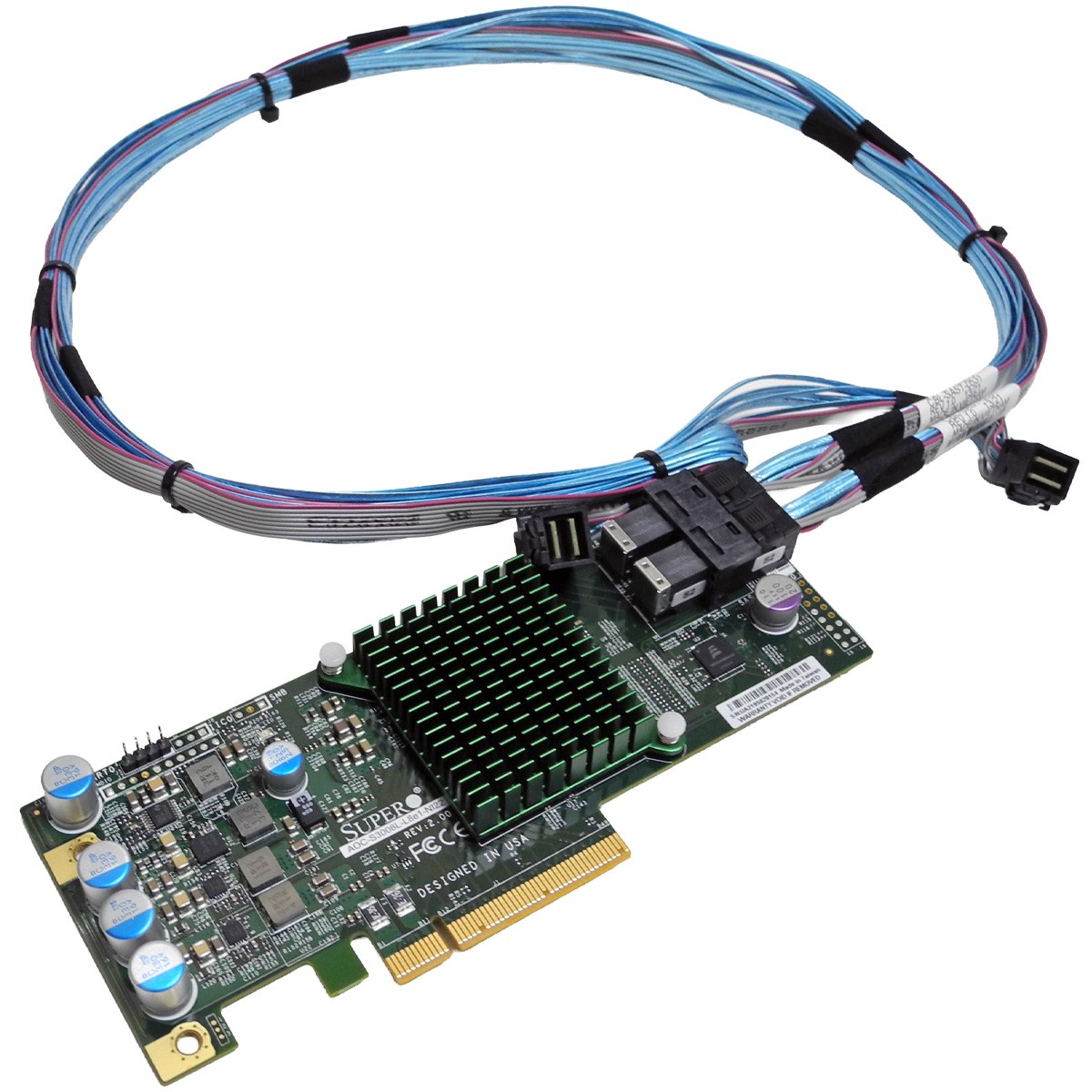 Nutanix Supermicro AOC-S3008L-L8e-NI22 2-Port 12Gb SAS Controller +2x SAS Cable
