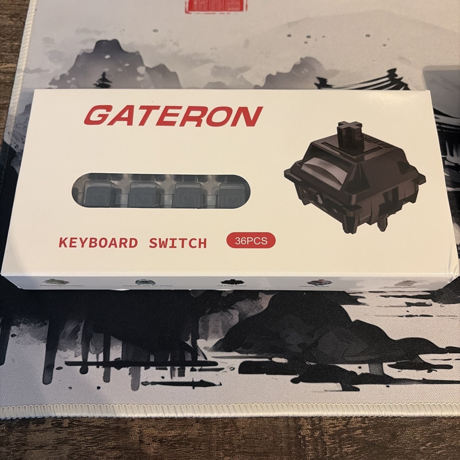 Gateron Oil King Switches, Pre-Lubed Linear Switches 55g, 108Pcs Oil King V2