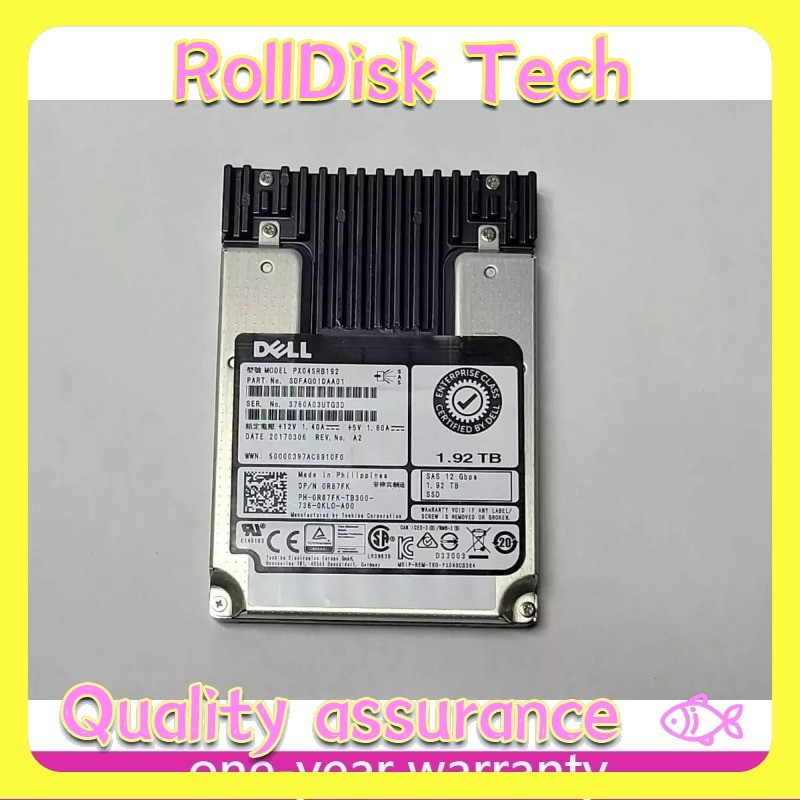 New 0R87FK R87FK DELL 1.92TB PX04SRB192 2.5" SAS 12Gb RI SSD Solid State Drive