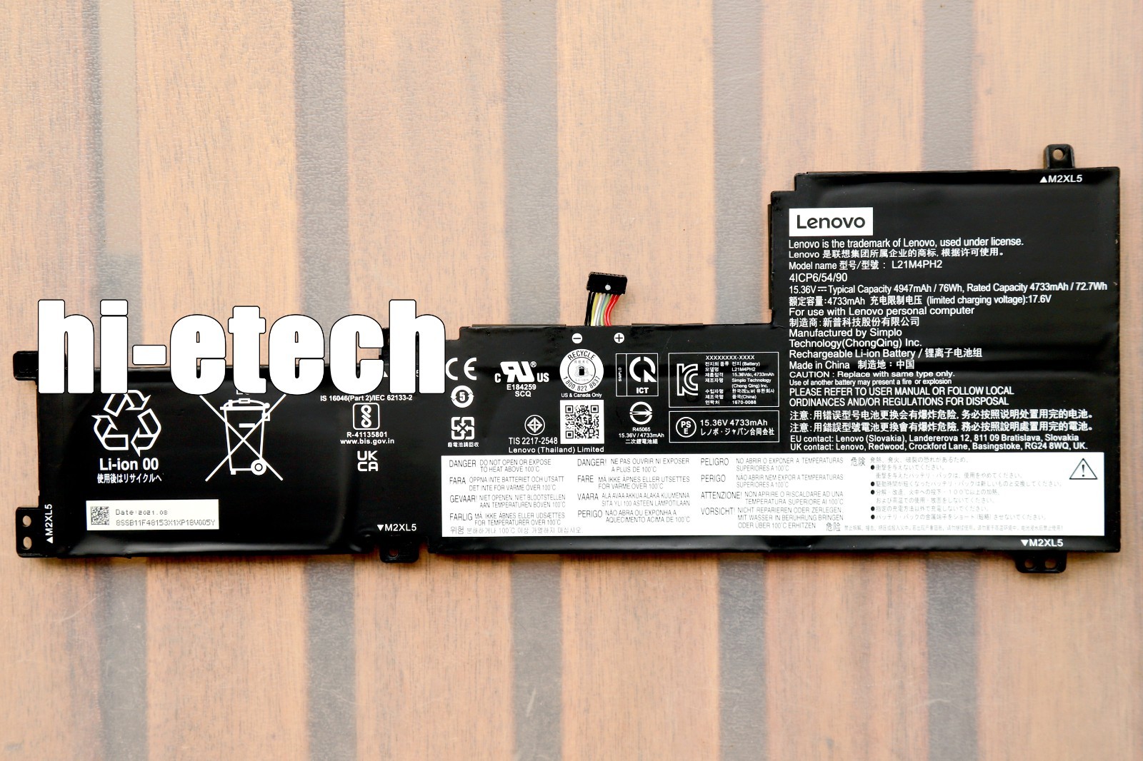 Genuine L21C4PH2 L21L4PH2 L21M4PH2 Battery for Lenovo Xiaoxin Air 15 IAL7 2022