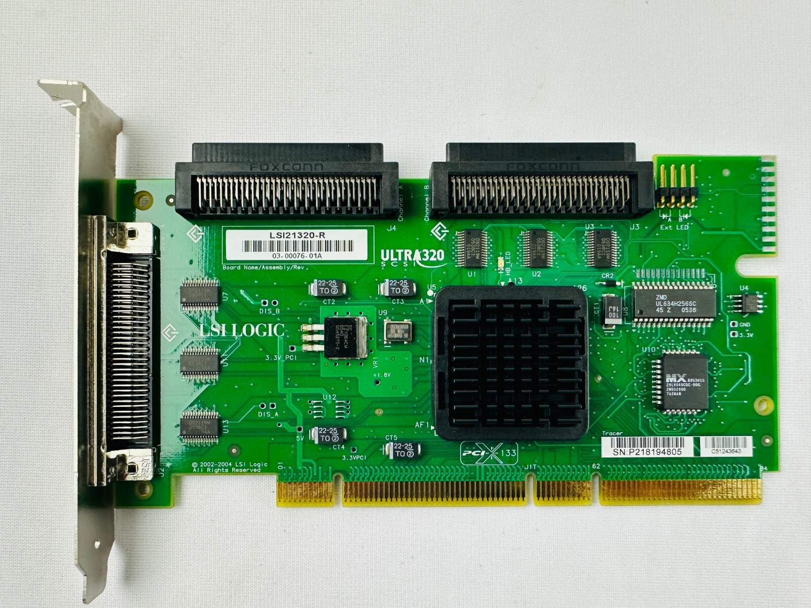 LSI Logic LSI21320-R 03-00076-01A Ultra320 SCSI Controller Card