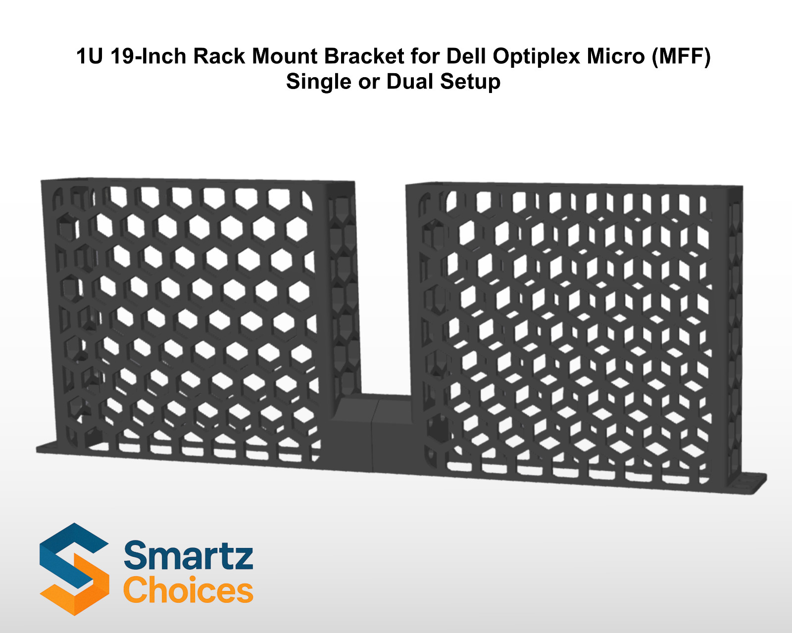 1U 19” Rack Mount for Dell OptiPlex Micro (MFF) – Single or Dual Setup