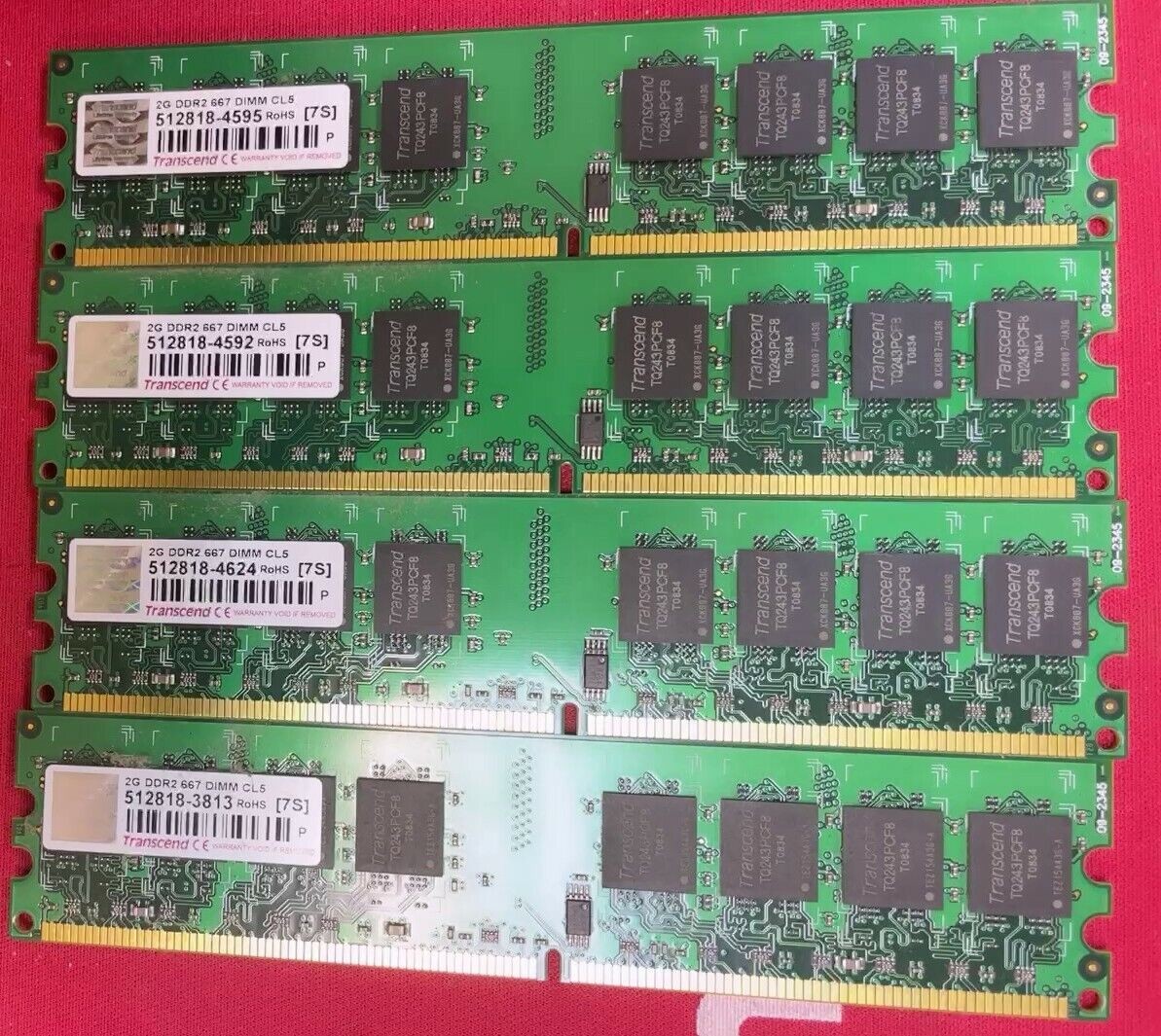4GB (2X2gb) Transcend DDR2 667MHz 240 pins ram memory (for Desktop)