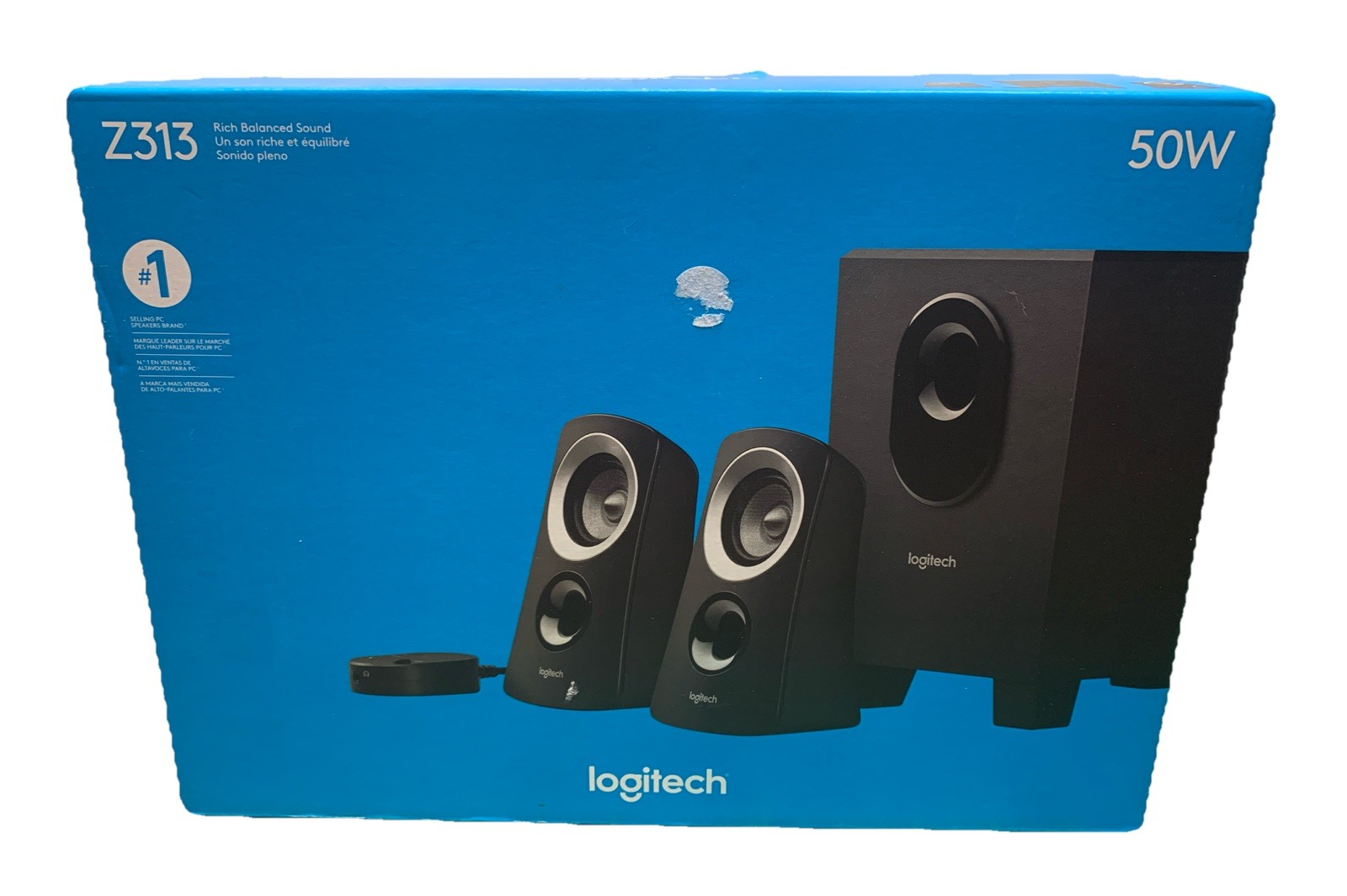 NEW Logitech Z313 2.1 Channel Speaker Audio System 50W + Subwoofer 3 Speakers PC