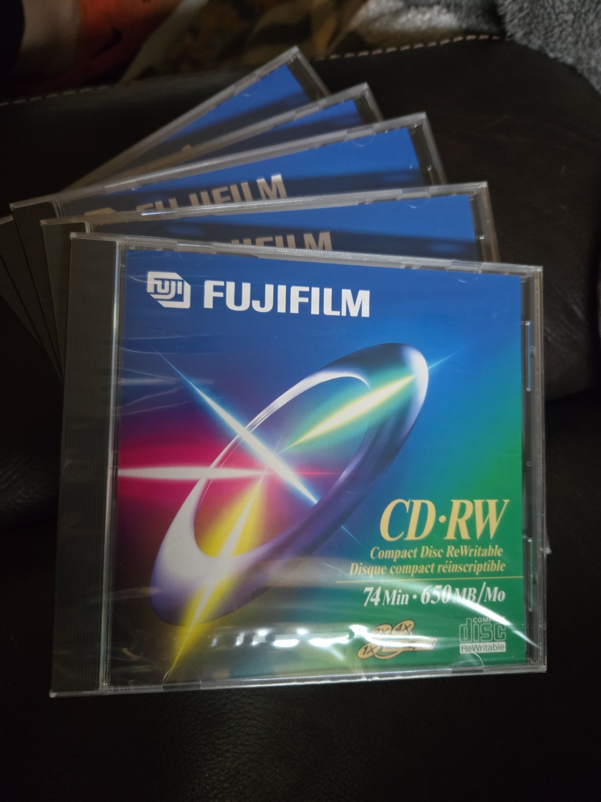 FUJIFILM CD-RW 5 PACK 74 MIN 650/MB BRAND NEW SEALED IN PACKAGE - 