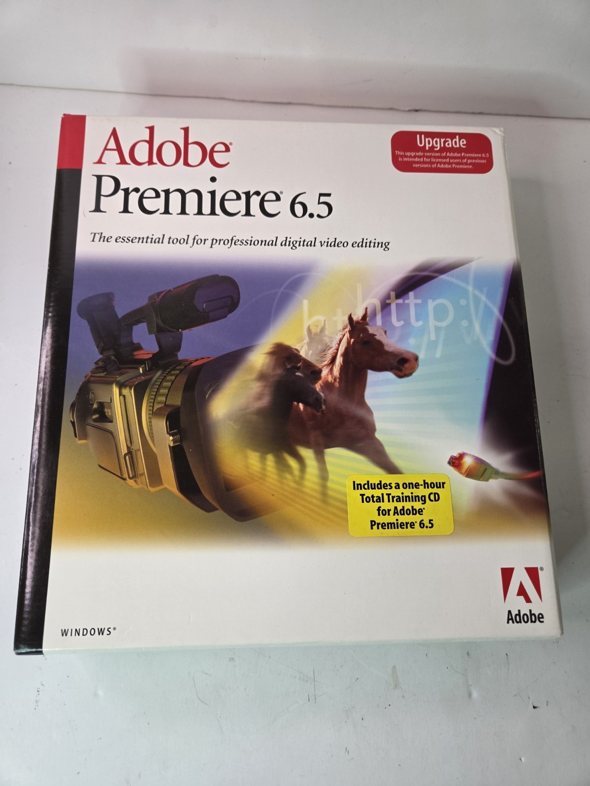 Vintage Adobe Premiere 6.5 Upgrade Windows PC Box COMPLETE Serial Key CD 2002