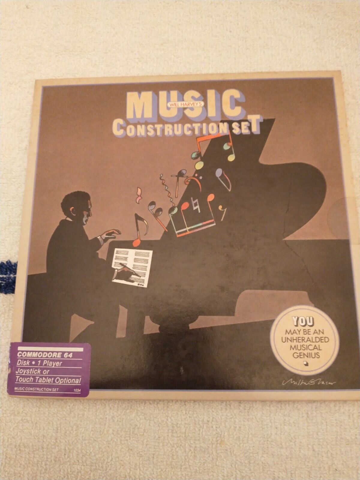 Vintage Software 1984 MUSIC CONSTRUCTION SET Will Harvey Game COMMODORE 64