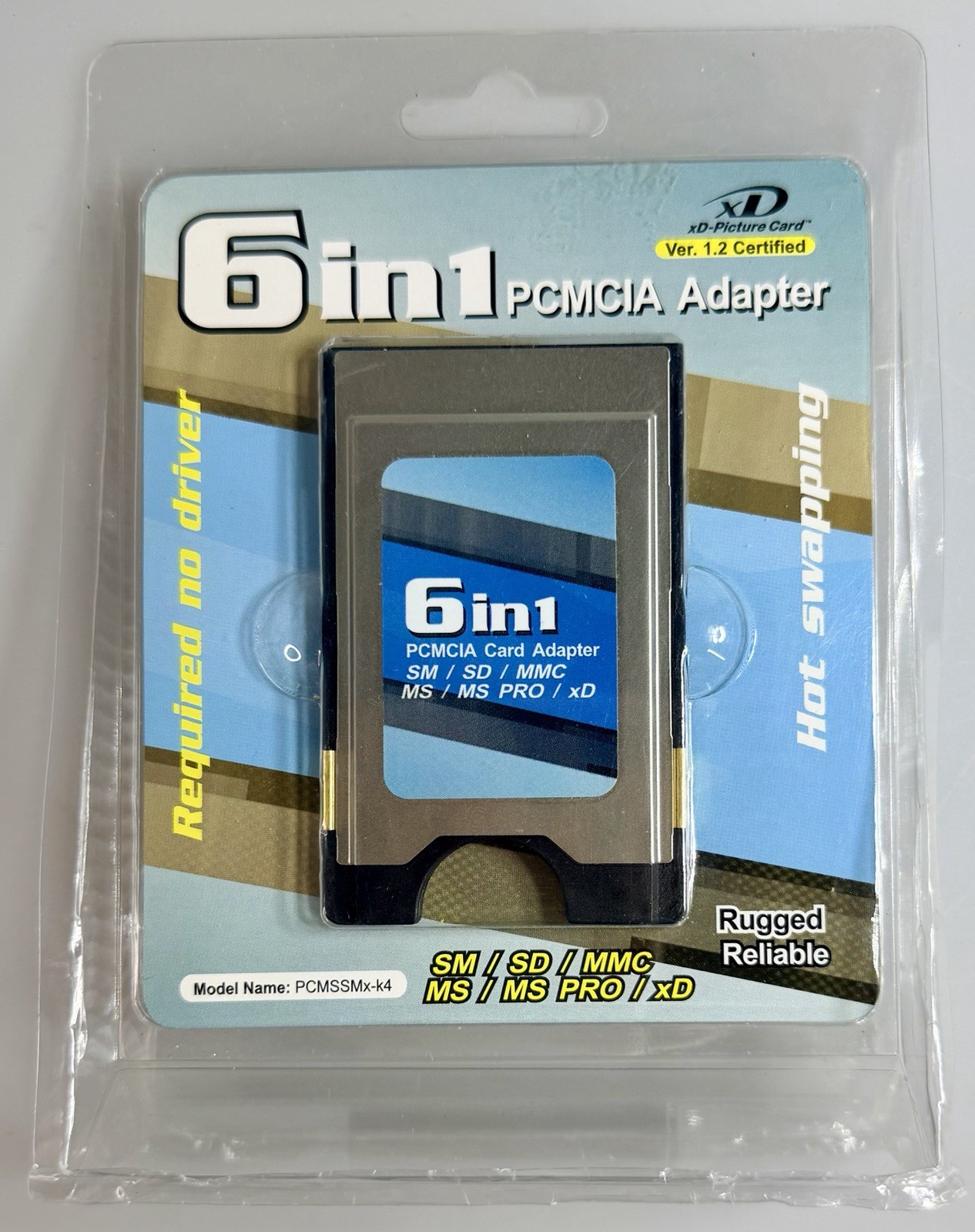 XD-Picture Card 6-in-1 PC Card Adapter PCMCIA  - New