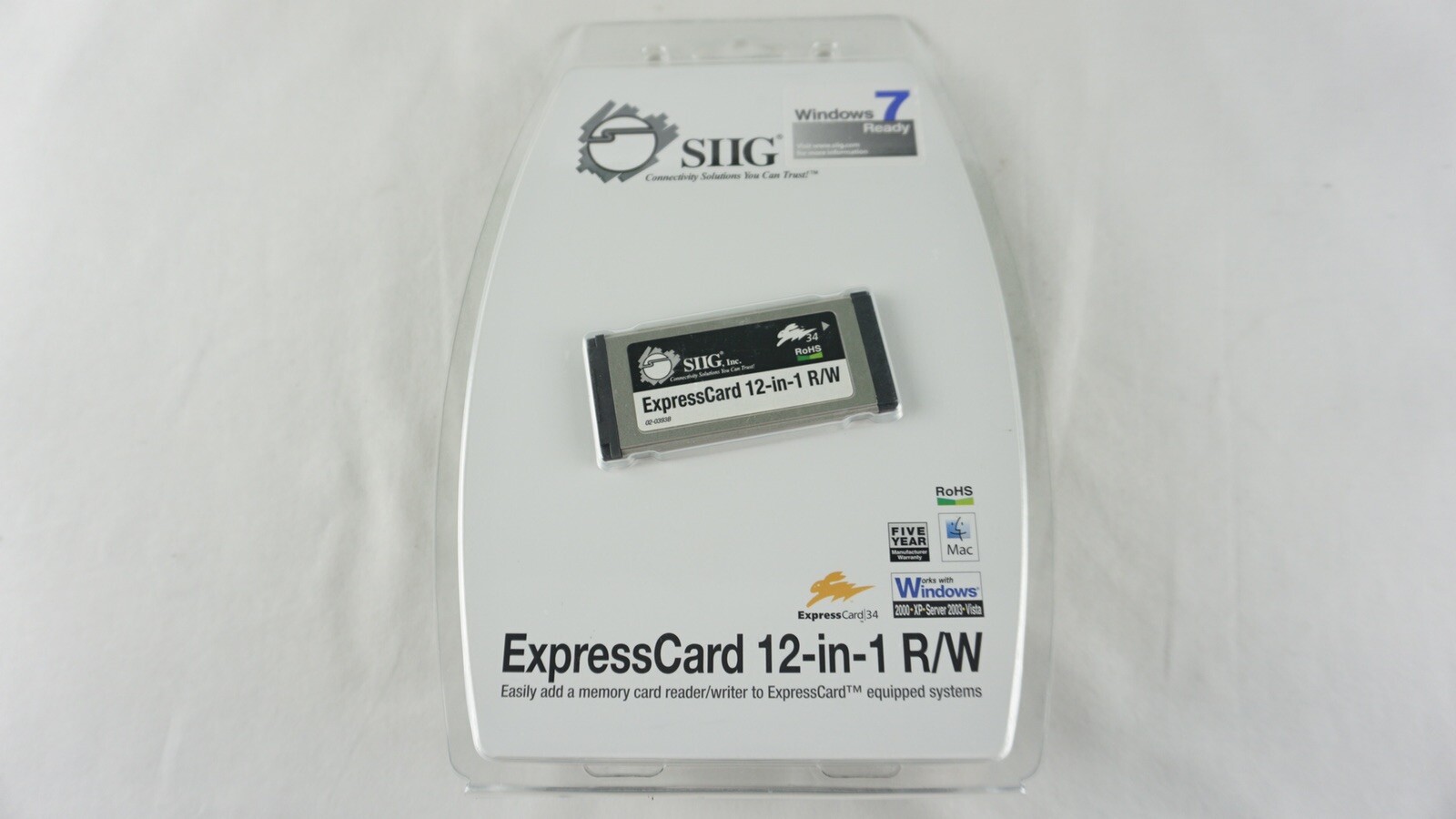 Brand New SIIG Active ExpressCard 12-in-1 R/W PC MAC 