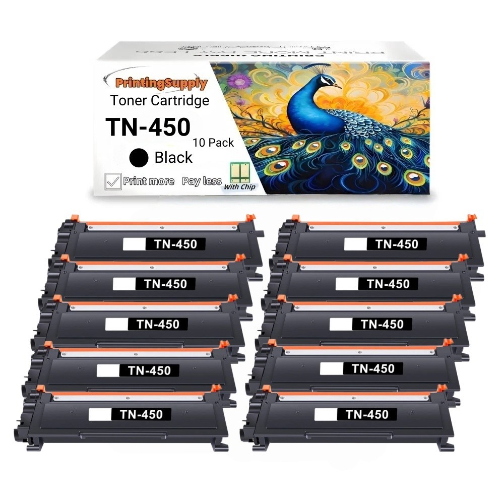 10PK New Hi-Yield Toner For Brother TN450 TN420 HL2270 2280 DCP7060 7065 MFC7360