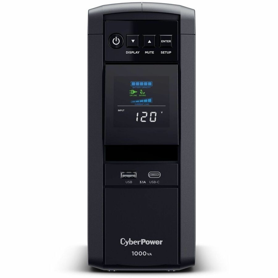 CyberPower CP1000PFCLCD PFC Sinewave UPS System 10 Outlets AVR Mini-Tower