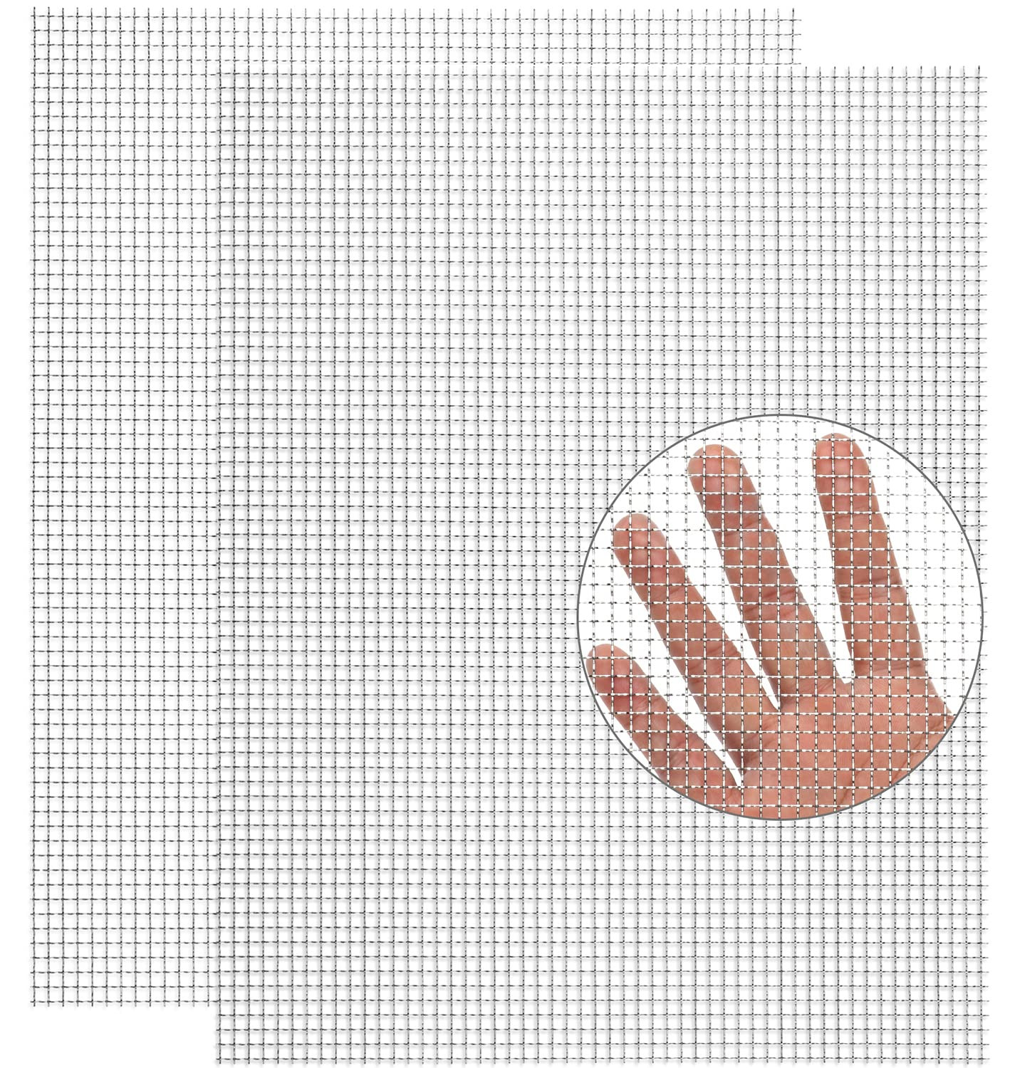 2 Pack 304 Stainless Steel Wire Mesh Screen 5 Mesh 11" x 14.2" Heat Resistant