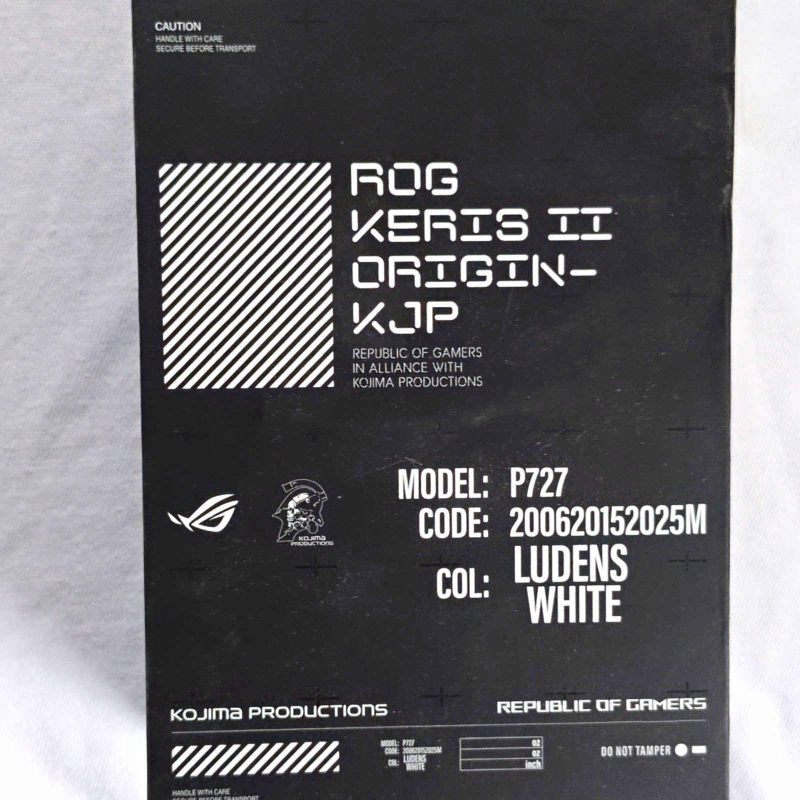 ASUS ROG Keris II Origin-KJP Wireless Optical Mouse 42000 DPI 5-Button White