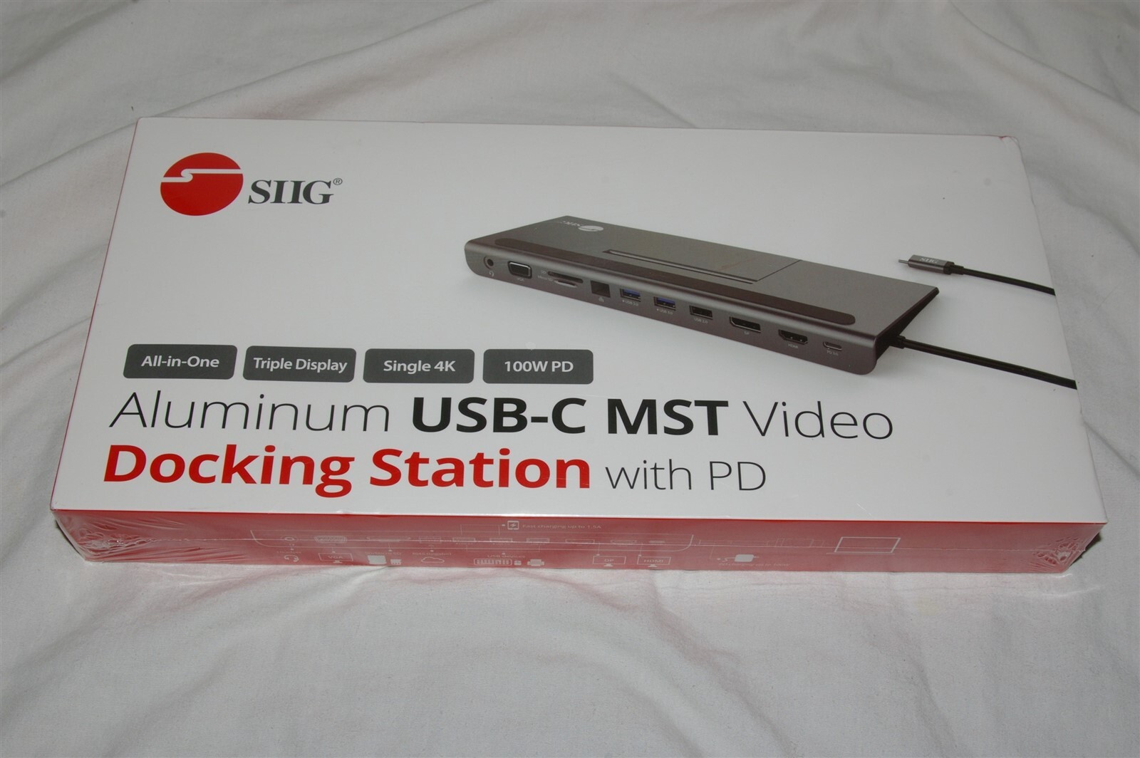 SIIG USB-C MST Video Docking Station with PD JU-DK0E11-S1 NEW