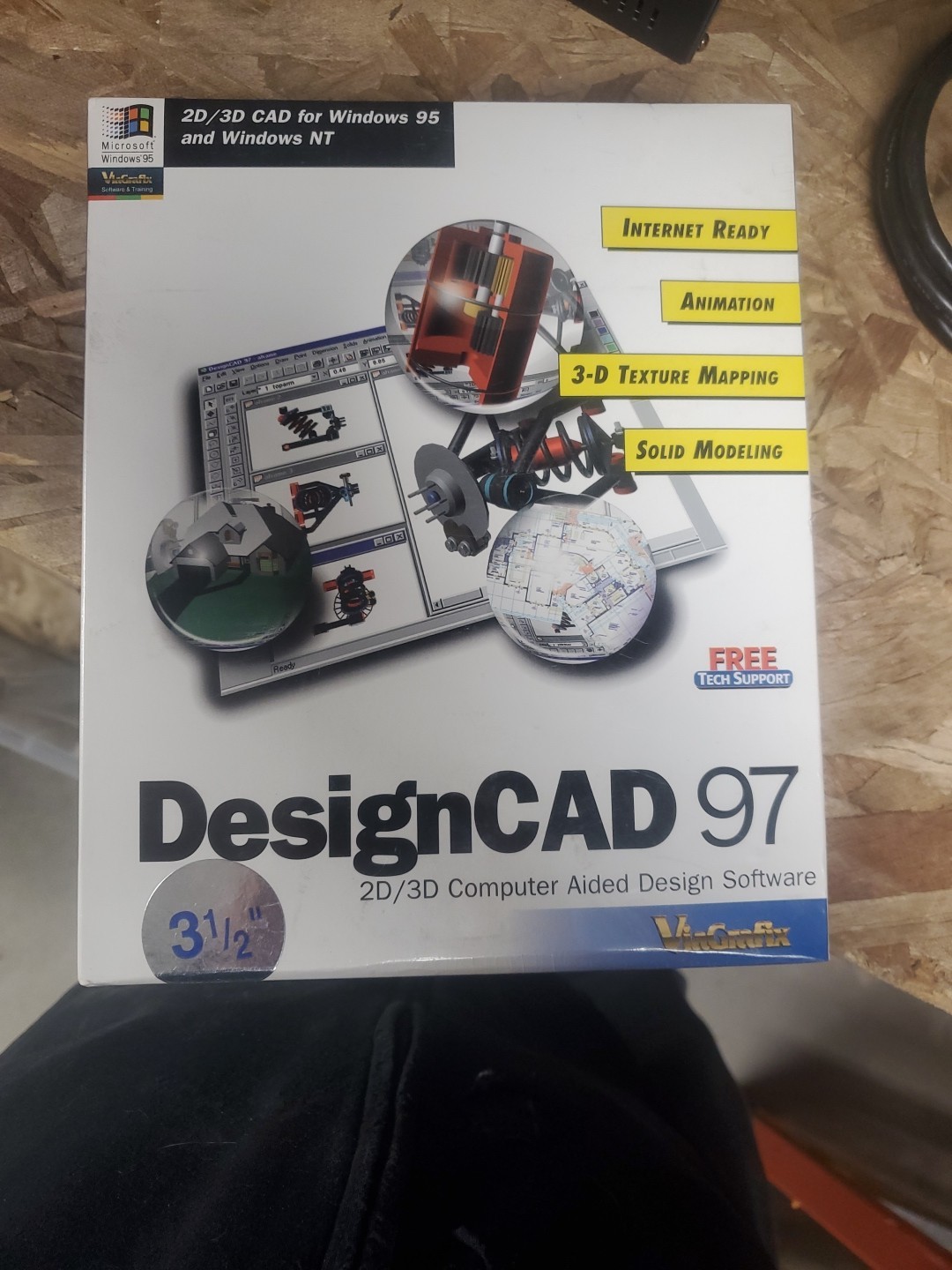 Vintage ViaGrafix DesignCAD 97 2D/3D Software CD ROM Windows 95 & NT - Sealed