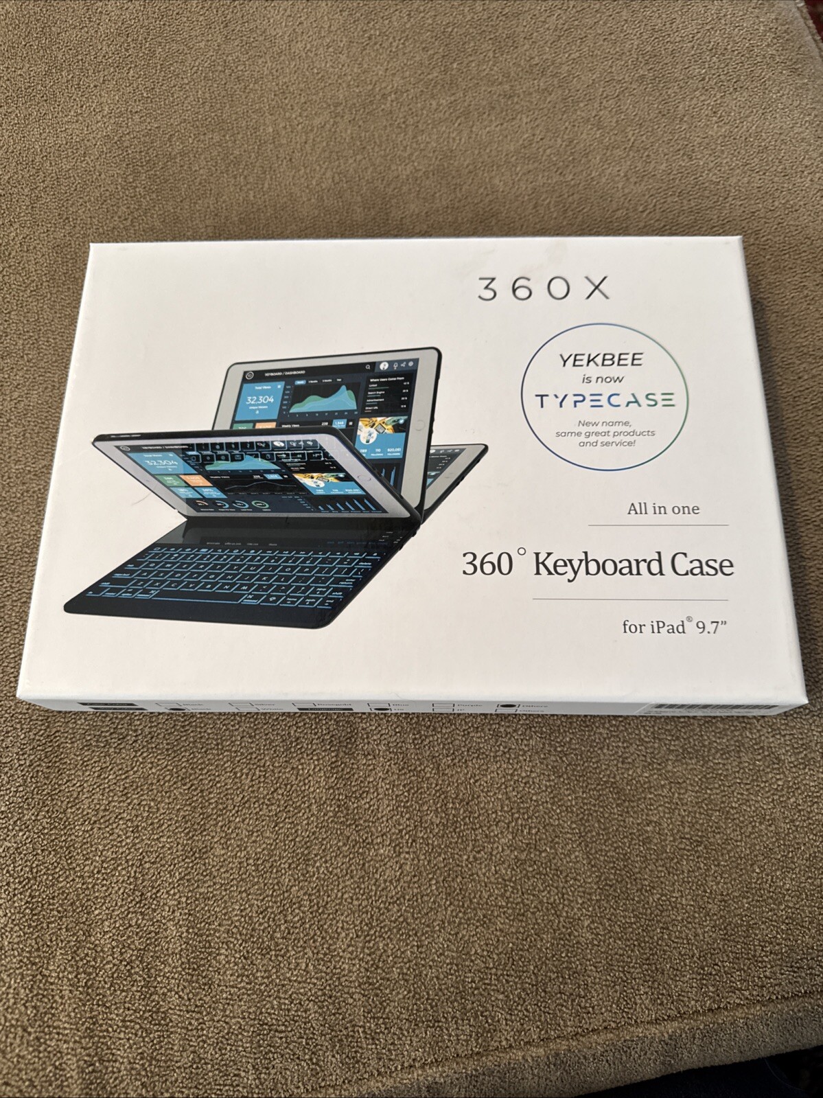 YEKBEE Typecase 360X All In One 360 Keyboard Case For iPad 9.7'' (BL)