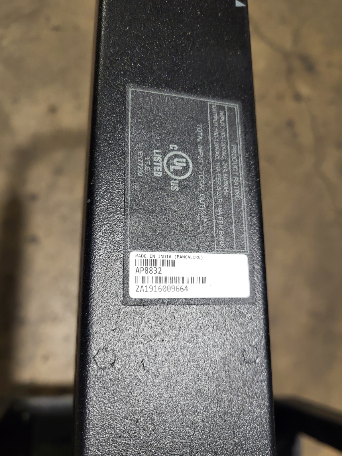 APC  AP8832 Metered Rack Power Distribution Unit- Black