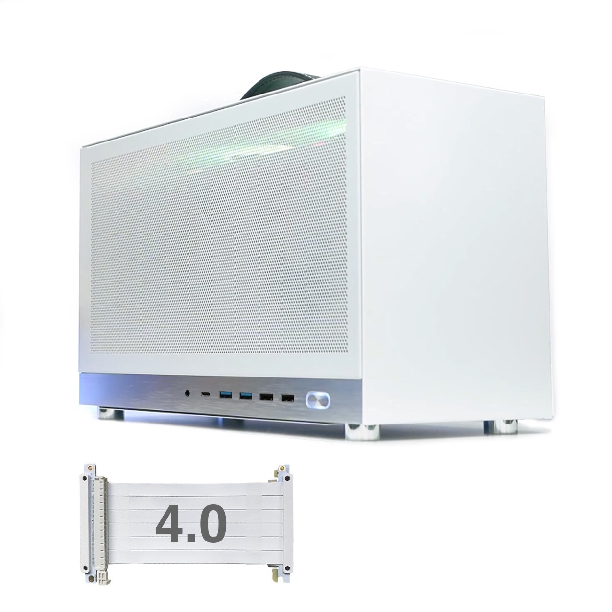 S400 Pro 10.8L Portable Mini-ITX PC Case Free PCIe 4.0 Cable Fit Triple-Slot GPU
