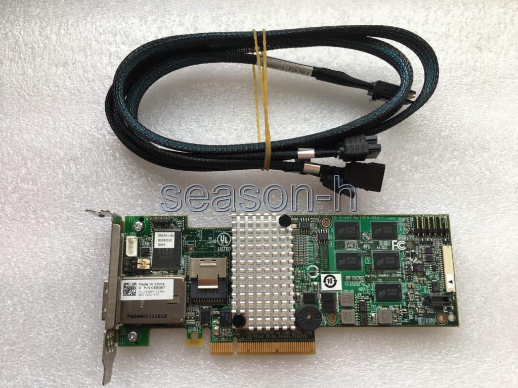 RAID Card for LSI/DELL MegaRAID 9280-4i4e 4 Int 4 Ext  6G  DELL 55G6T+8087-7pin