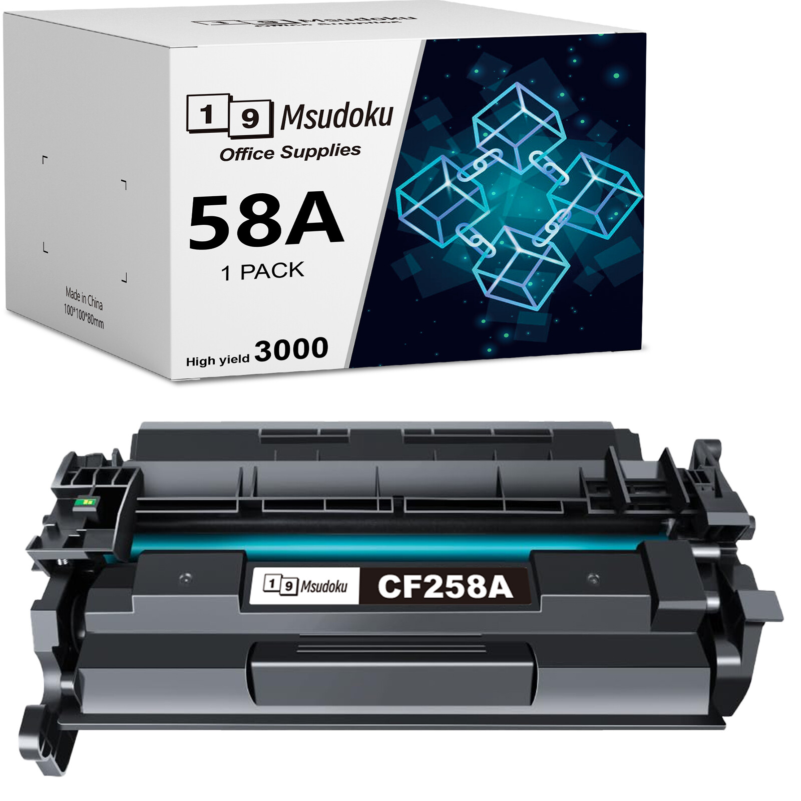 1PK With Chip CF258A 58A Toner Cartridge For HP LaserJet Pro M404n M404dn M404dw