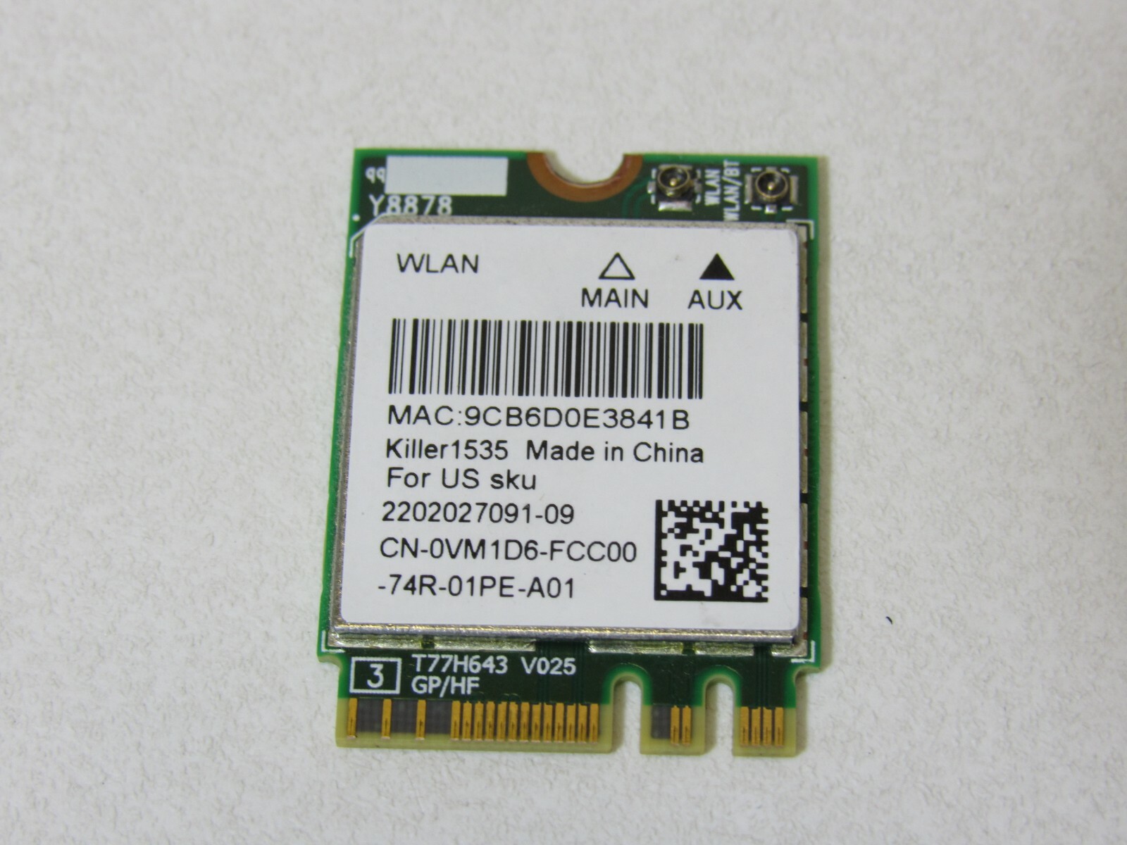 QUALCOMM ATHEROS QCNFA364A NGFF M.2 WLAN BLUETOOTH 4.1 LAPTOP WIFI CARD 0VM1D6