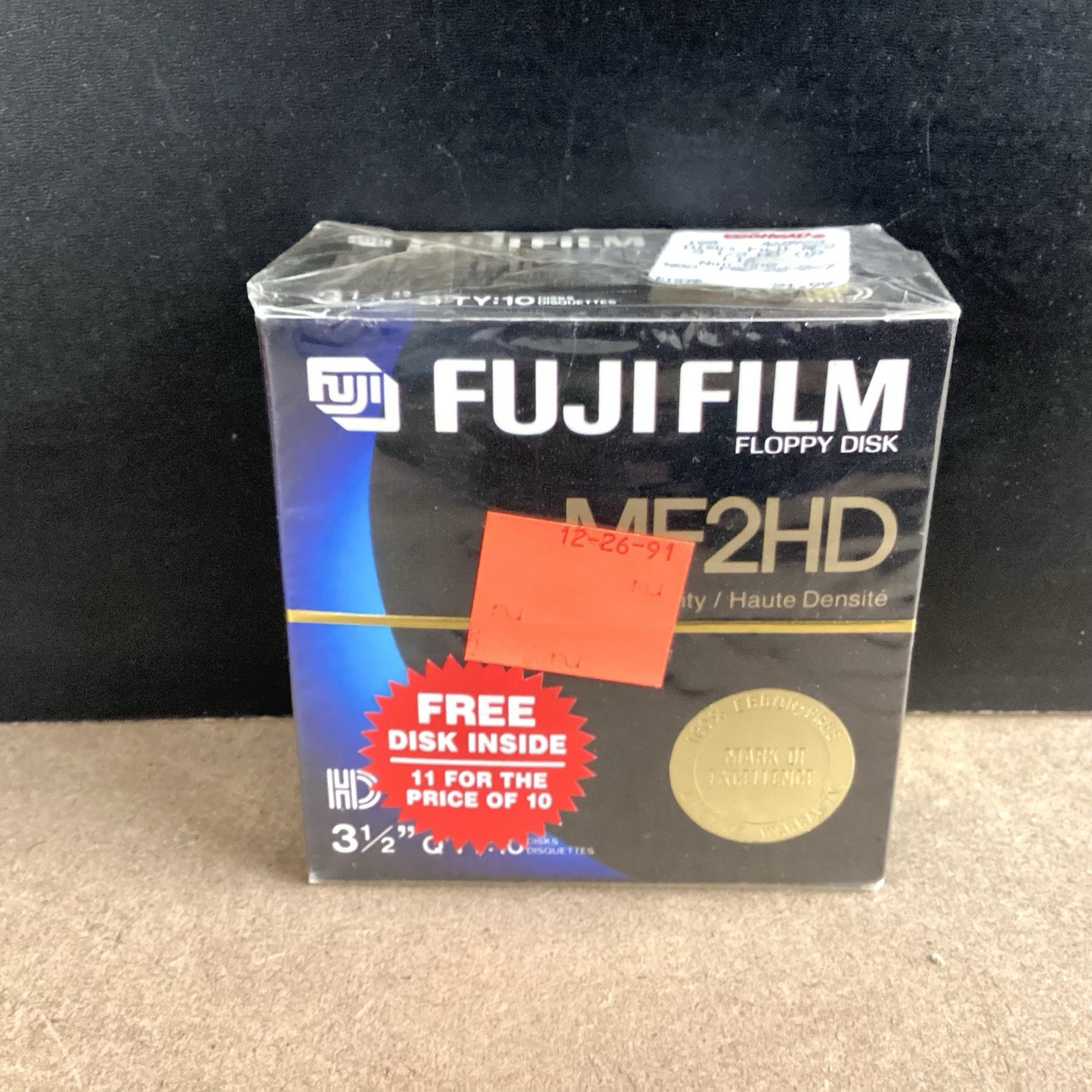 Fuji Film Pack of 10+1 Bonus 11 Floppy Disks MF2HD 3.5" Fujifilm New Sealed