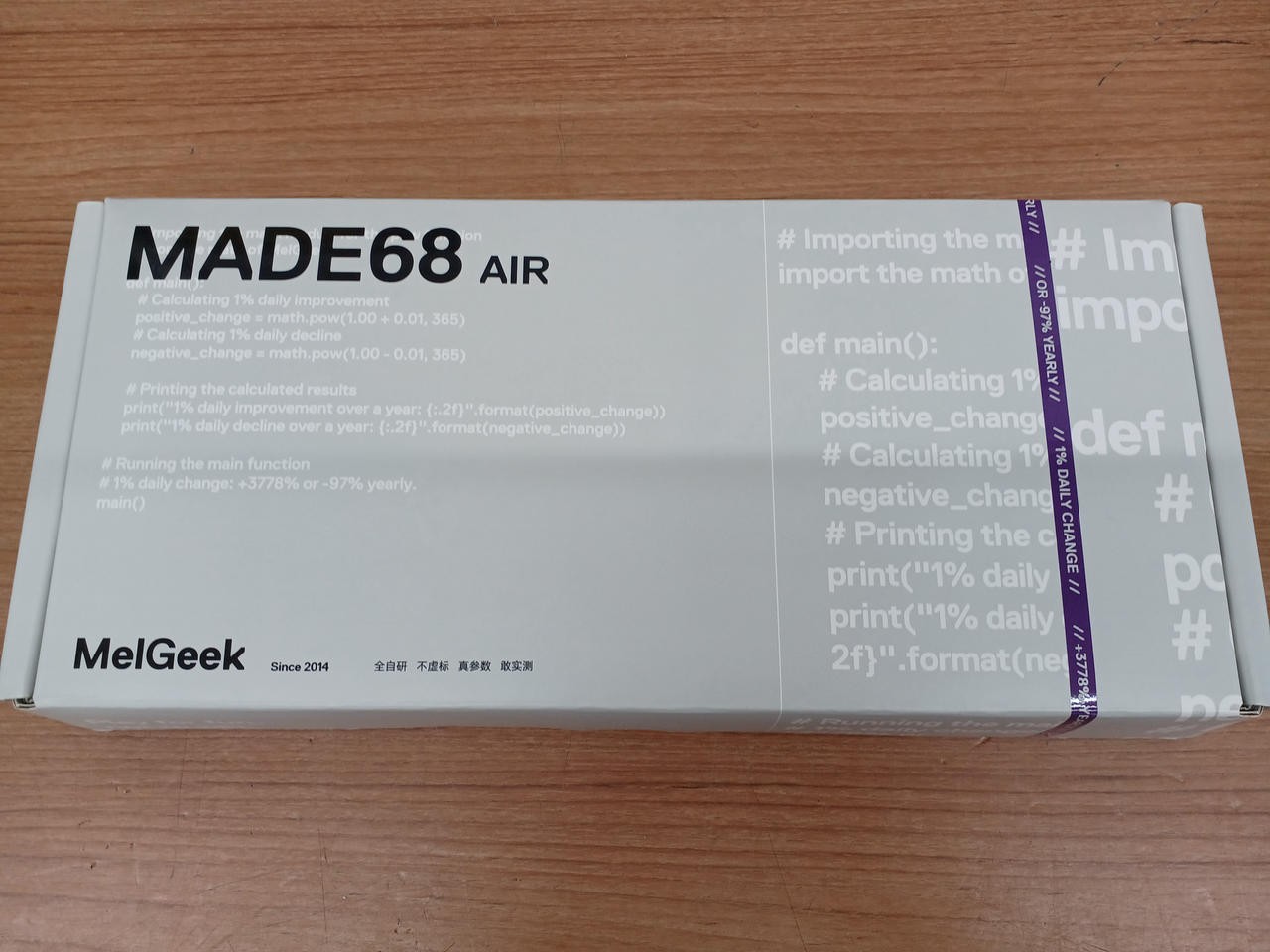 MelGeek MADE68 Air 68-Key Mechanical Gaming Keyboard Wired Black Used