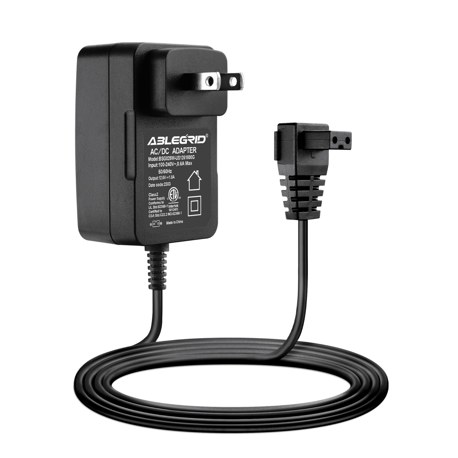 2-Prong 12.6V AC/DC Adapter For Baopilong PX-2 PX2 Cordless Robotic Pool Cleaner