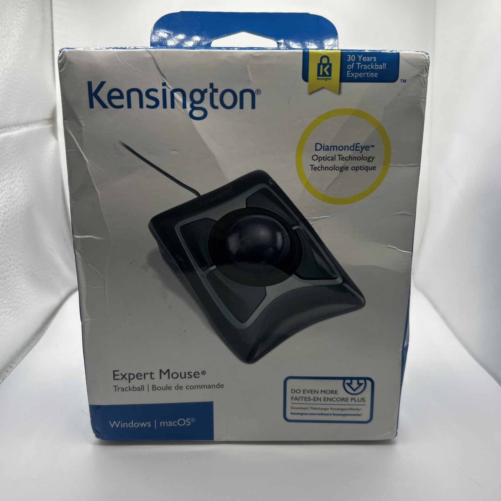Kensington Expert Mouse® Wired Trackball Scroll Ring Custom Buttons WINDOWS MAC