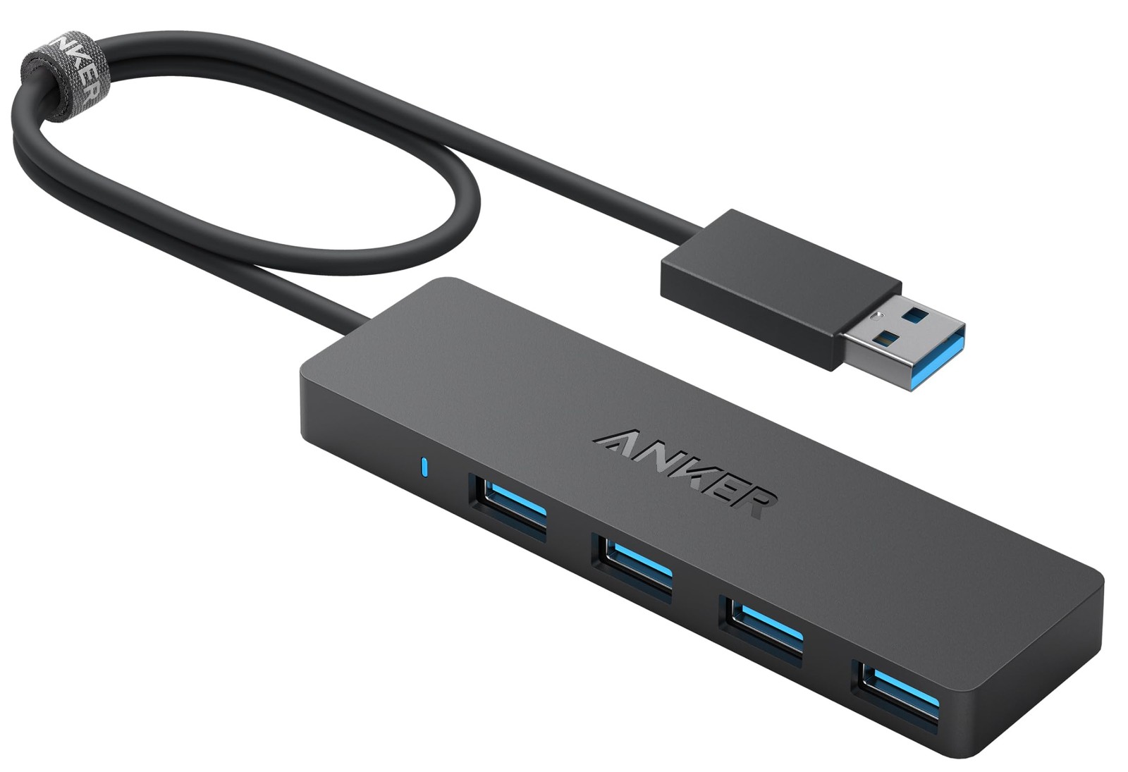 Anker 4-Port USB Hub with 5Gbps Data Transfer - USB 3.0 Splitter for Laptops