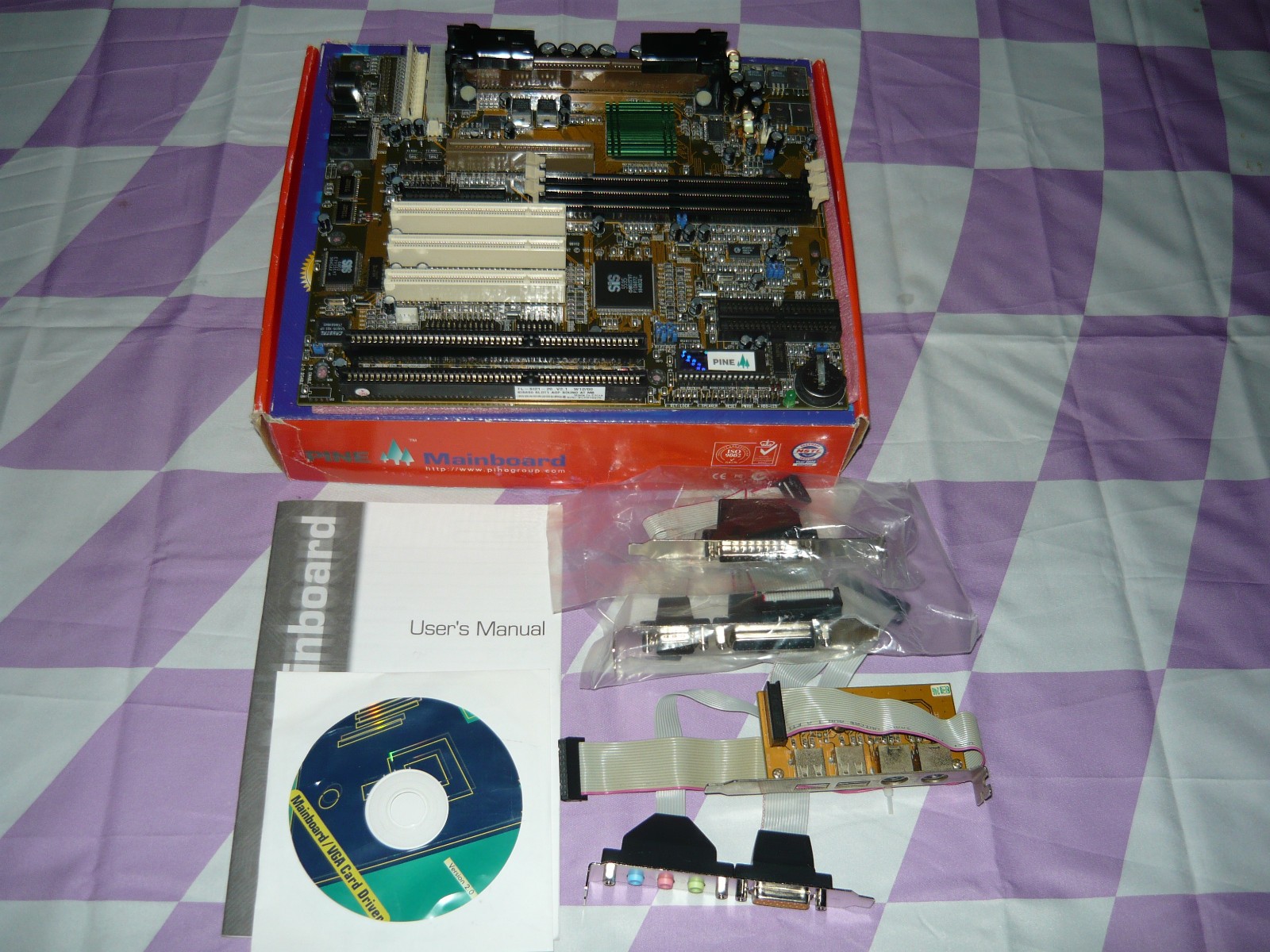 Vintage Pinetech TL-SI21-20 Slot 1 Pentium II Motherboard Original Box Tested