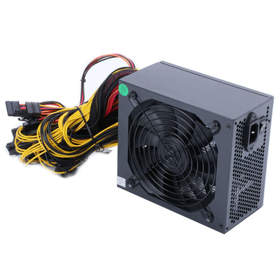 1800W PSU ATX Power Supply for Mining Machine Support 16pcs 6+2PIN Graphics Gold