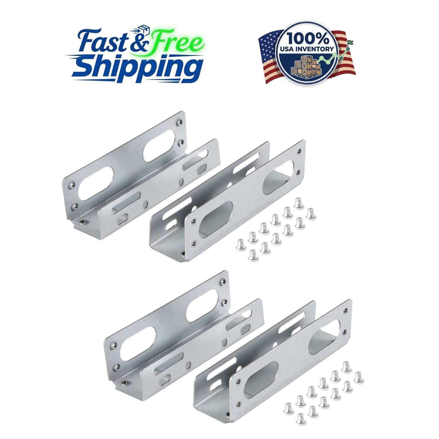 Effortless HDD/SSD Upgrade Kit - 2 Pack Mounting Brackets for 5.25 Bays