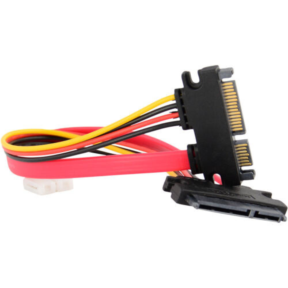 (5-pack) 15+7 Pin SATA HDD Extension Cable Data+Power Male to Female, 11" / 28cm