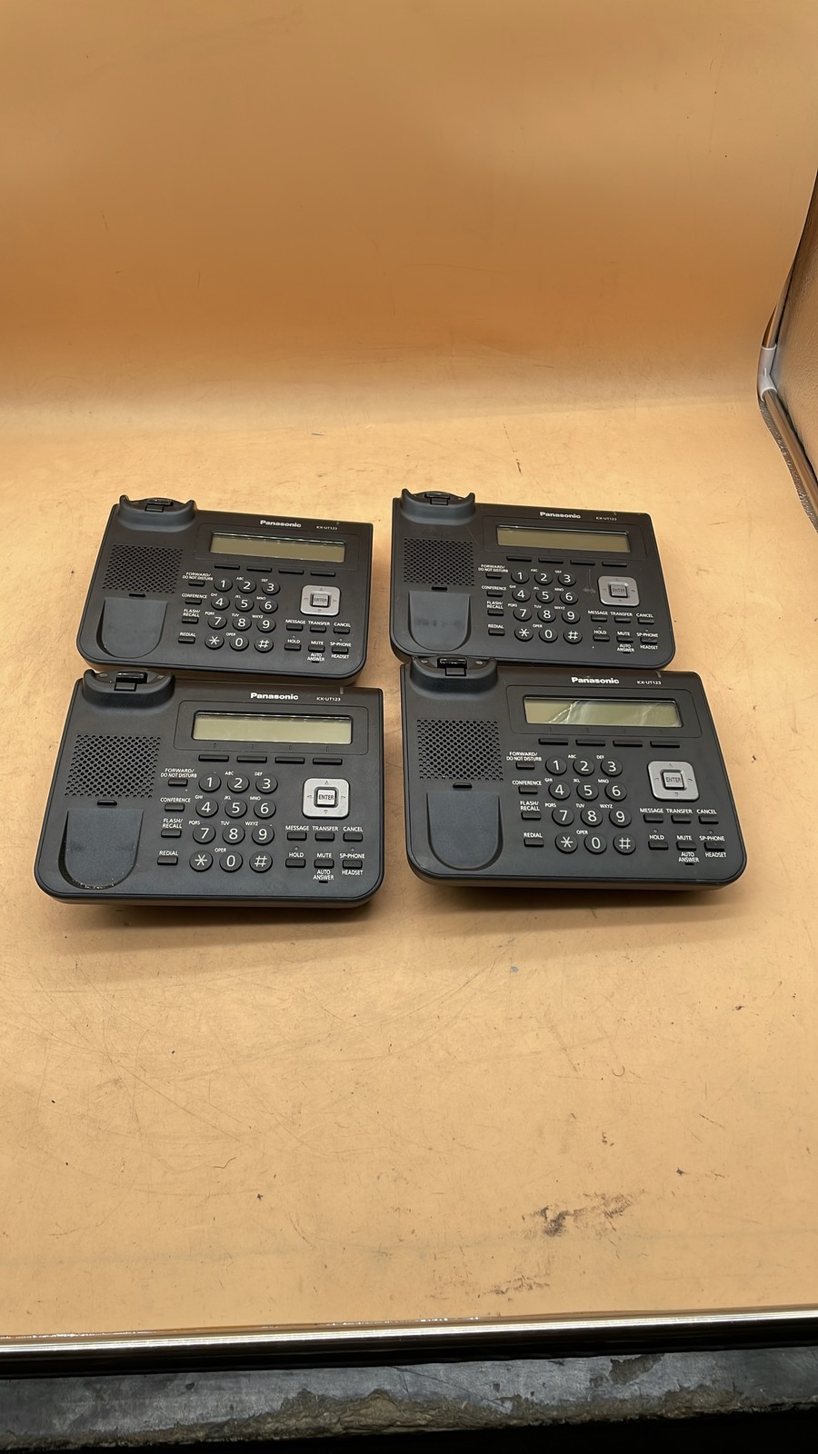 Panasonic KX-UT123-B SIP IP Desk Phone Base Unit Only Business VoIP Lot of 4