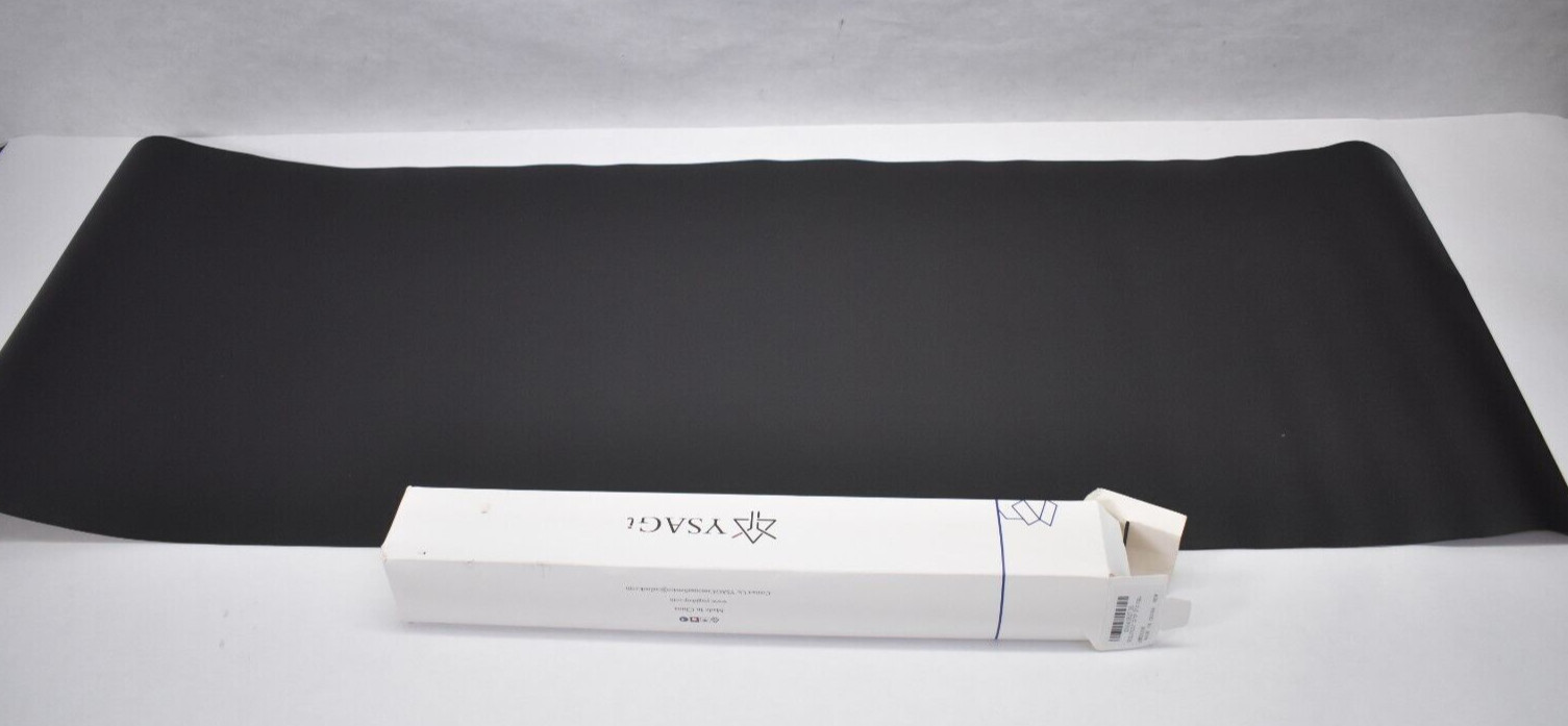 Ysagi Double Sided Desk Pad Leather Mat Eco Cork Protector 47.2"x17" Black+Cork