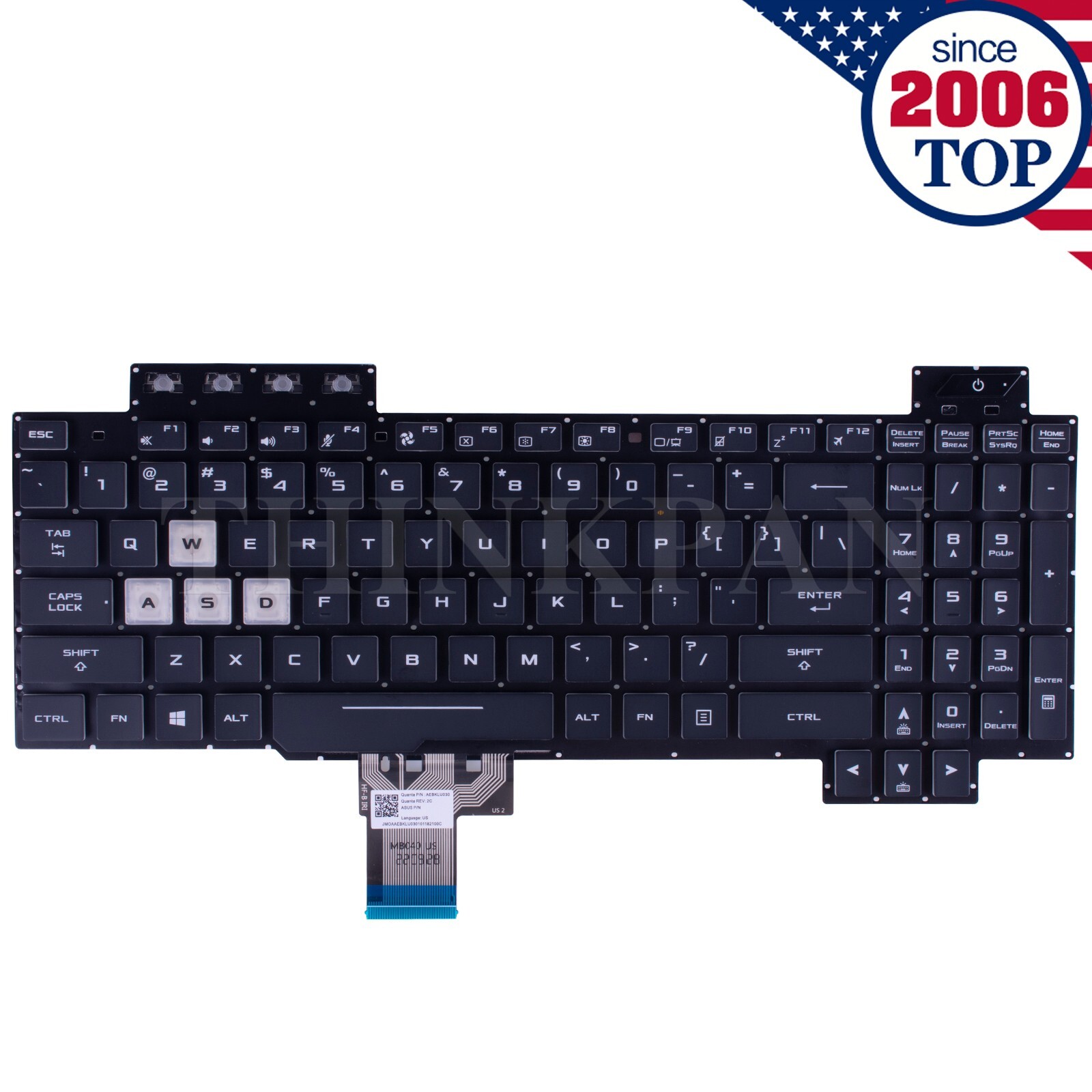 New US RGB Backlit Keyboard For Asus FX705 FX504 FX504G FX505 FX505D FX80 FX86