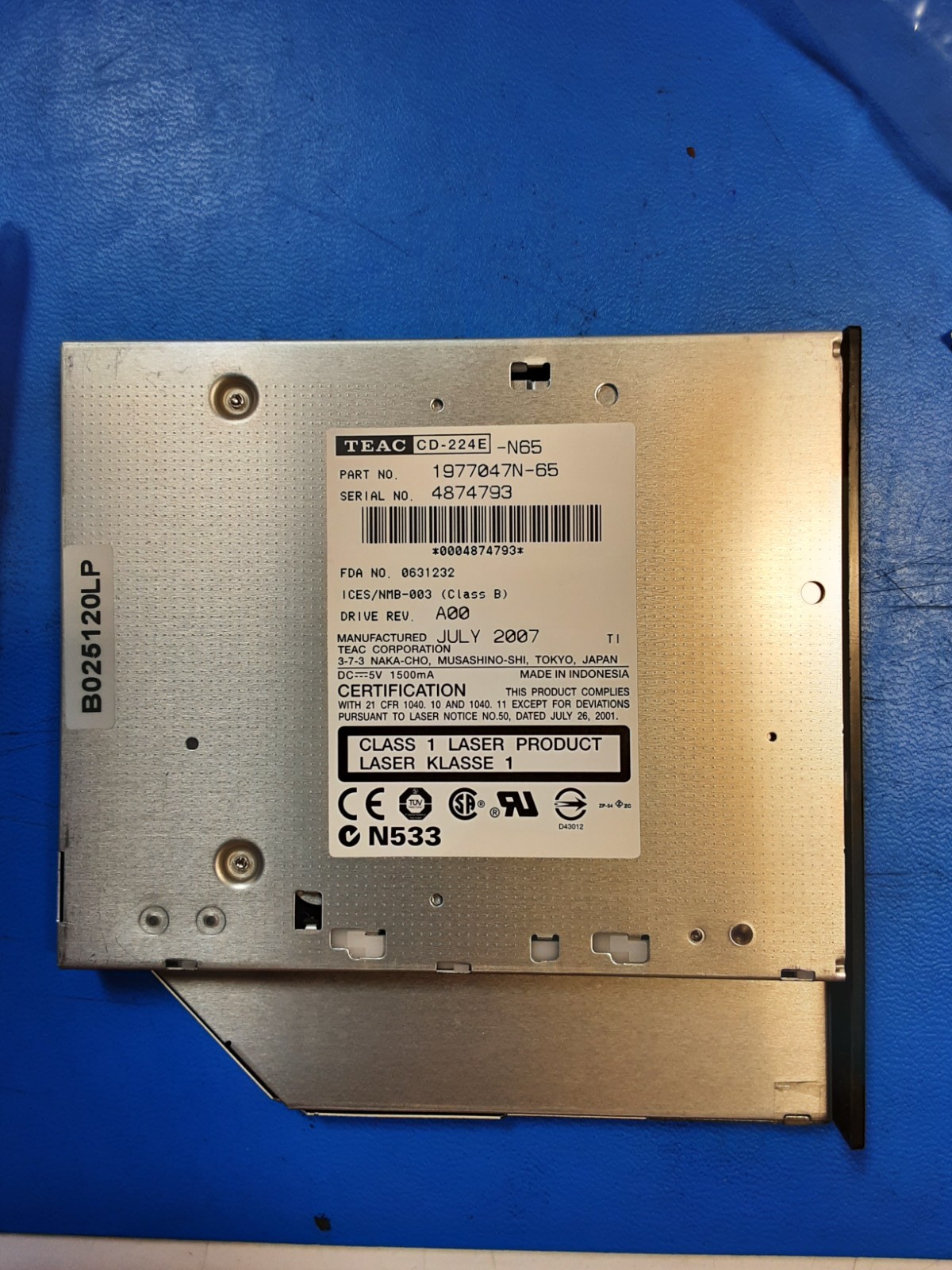 TEAC CD-224E-N65 24X IDE Slim Slimline CD-ROM Drive Laptop/Notebook 1977047N-65