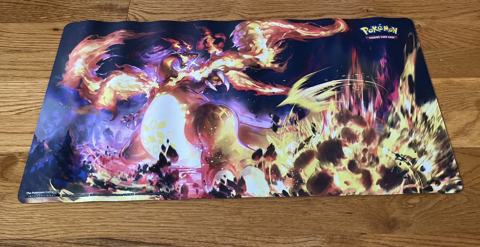 Pokemon "Charizard Fire Blast" Long Computer Game Mousepad Mouse Mat TCG 22"x12"