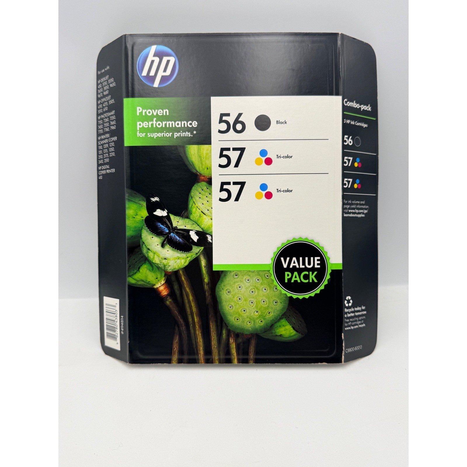 HP Ink Cartridges 56 57 Combo-Pack Multi New Value Pack 3-Count