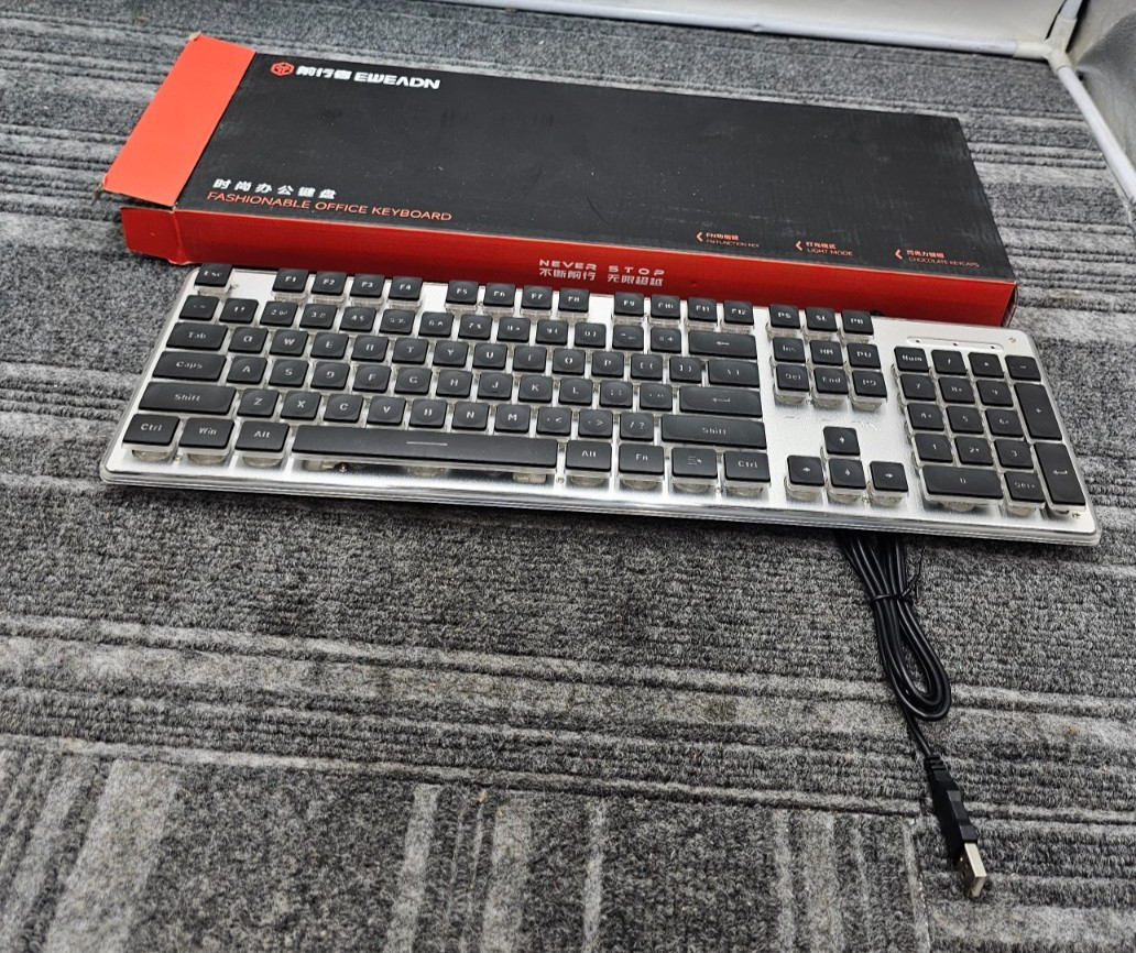 EWEADN GX710S Wired USB Keyboard Colorful Gaming Office Keyboard 5V