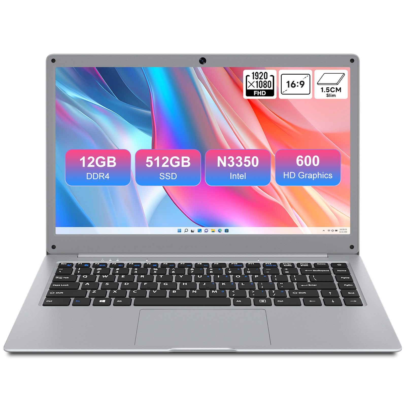 NEW Jumper 14" Laptop 12GB RAM 512GB SSD Intel Celeron Win11 FREE Microsoft 365