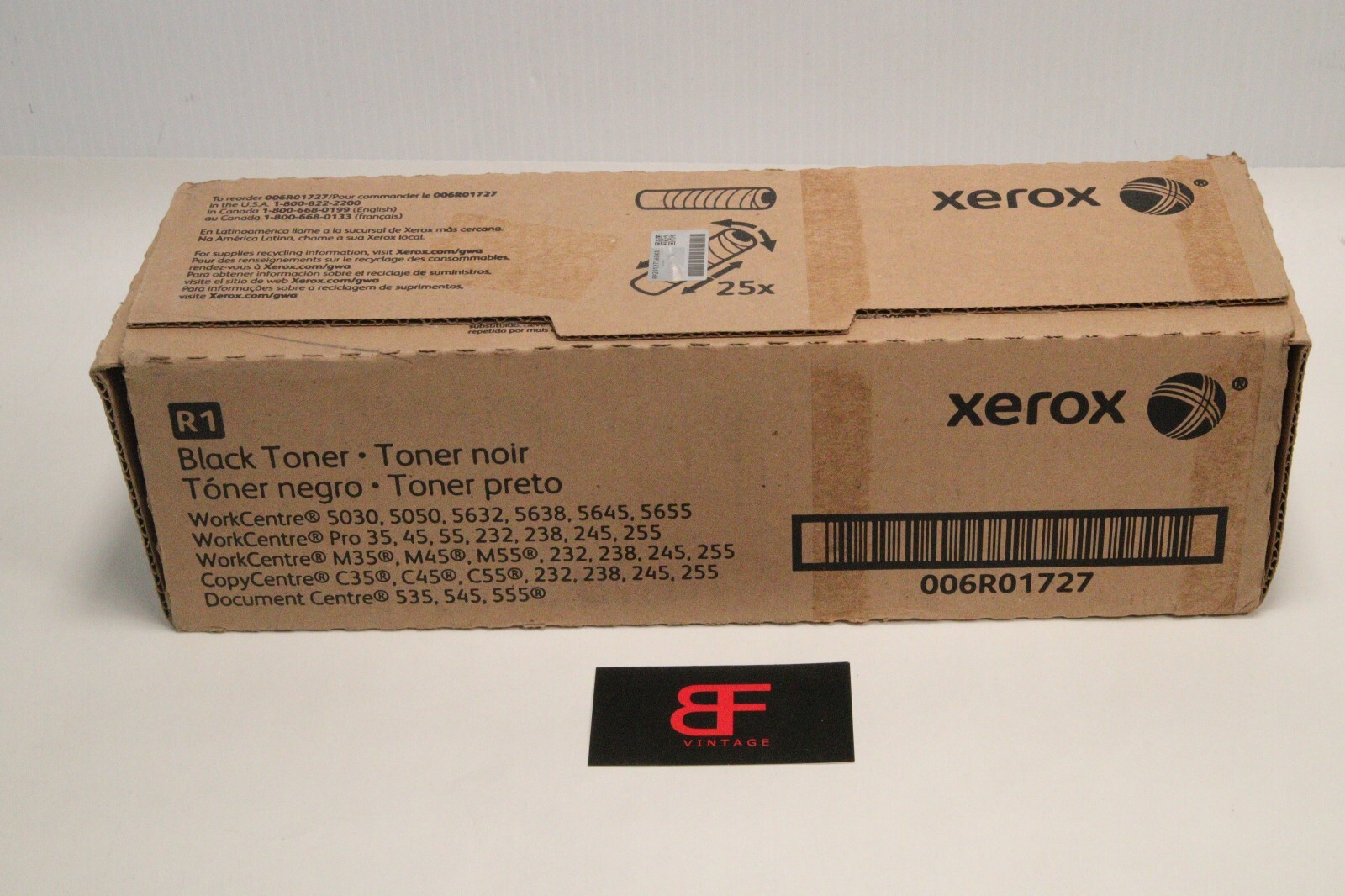 Genuine Xerox 006R01727 R1 Black Toner Cartridge - NEW Sealed in Box EL4731